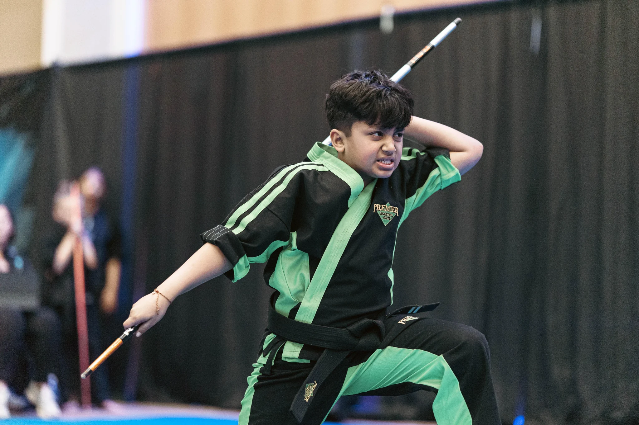Sport karate weapons performance photographed at Memphis Open